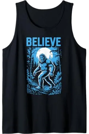 Sasquatch Garage Believe Funny Bigfoot Night Walk Sasquatch Cryptid Lover Débardeur