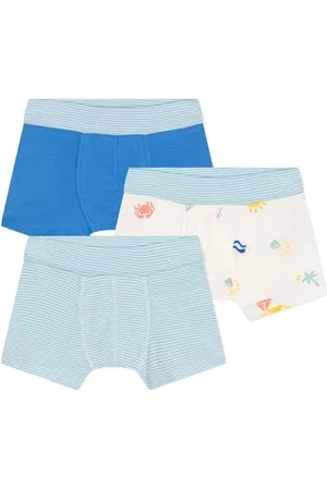 Petit Bateau A0DBX Boxers, , 6 Ans (Lot de 3) Garçon