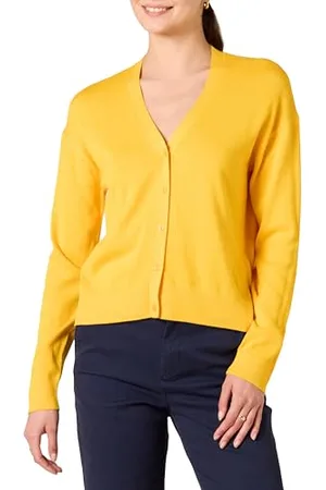 Amazon Cardigan léger Court à col en V et Coupe décontractée Femme, , S