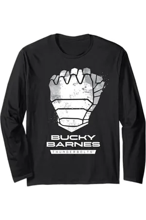 Marvel Thunderbolts Bucky Barnes Winter Soldier Hand Logo Manche Longue