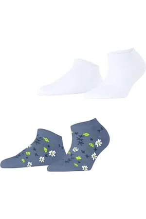 ESPRIT Femme Flowers Multipack W Sn Coton Fantaisie Chaussettes De Sport, , 39-42 EU