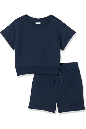 Amazon Ensemble Sweat-Shirt et Short à Coupe décontractée Garçon, Lot de 2, , 11-12 Ans