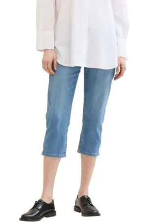 TOM TAILOR 1041015, Jean Capri étroit Kate Femme, 10280 - Light Stone Wash Denim