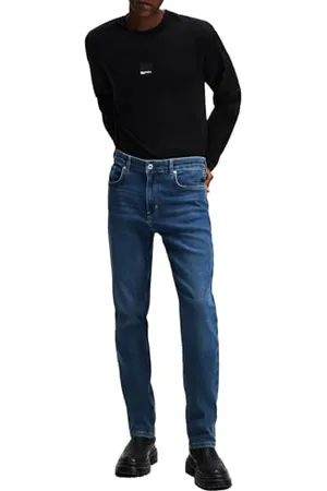 Karl Lagerfeld Mid Rise Slim Denim Jeans, Bleu délavé, 30W / 34L Hommes