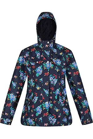 Regatta Veste Design avec imprimé BERTILLE imperméable et Respirante avec Doublure, Capuche Ajustable et Ouverture zippée intégrale
