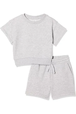 Amazon Ensemble Sweat-Shirt et Short à Coupe décontractée Garçon, Lot de 2, , 5 Ans