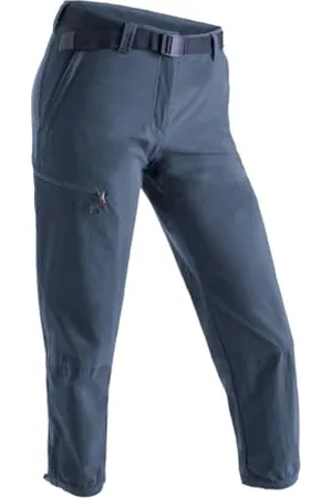 Maier Sports Lulaka 7/8, Pantalon de randonnée pour Femme, Pantalon Outdoor 7/8 déperlant pour Le Trekking et la randonnée, sans PFC, MSTRETCH Pro 4 et Dryprotec, Bleu, 42 (W33/L32)