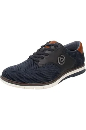 Bugatti Homme Chaussure à Lacets en mélange de matières Respirantes, Mousse à mémoire de Forme, Lacets élastiques, , 47 EU