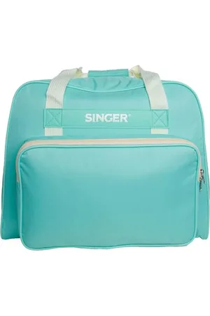 Singer | Machine Carrying Case, Teal Color, Spacious Case Fits Most Standard Sewing Machines and Sergers, Fully-Padded Interior, Durable Canvas Exterior, Easy Zip, Large Front Pocket, Easy Transport