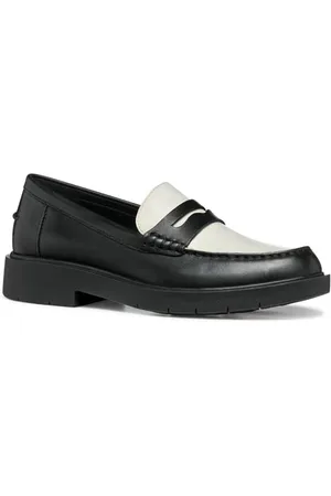 Geox Femme D SPHERICA EC1 A Flâneur, Black/Lt Sand, 39.5 EU