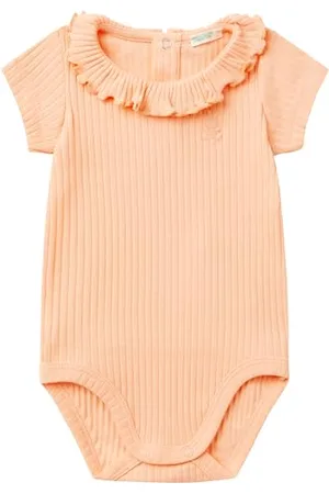Benetton Body M/M 3f1aab00n Combinaison garçon, Orange, 12 Mois Mixte bébé