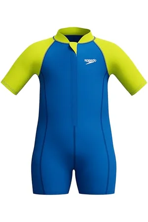 Speedo Learn to Swim Essential Wetsuit Neoprene Suit | Swimming Lessons | Soft Touch | Neoprene Maillot de Bain pour Garçon, Turkish Sea, 6 Mois-9 Mois