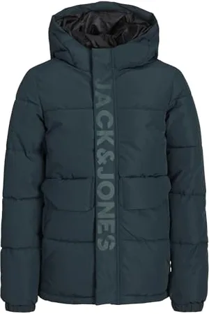 JACK & JONES JACK&JONES JUNIOR JCOSPEED Puffer SN JNR Veste Courte-pointée, Magical Forest/Detail:Tone in Tone Logo Chest, 152 Garçon
