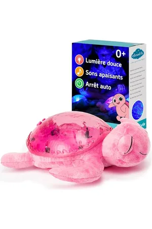 Cloud B Veilleuse musicale Tranquil Turtle – Rose | Projecteur de fonds marins | 2 sons apaisants | Dès la naissance | Minuteur