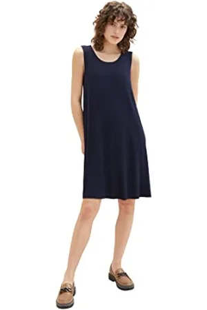 TOM TAILOR 1037425 Robe, 10668-Bleu Ciel Captain, 42 Femme