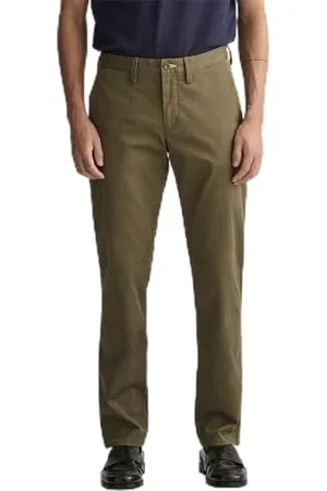 GANT Chino sergé Fin Pantalon, , 32W / 32L Homme