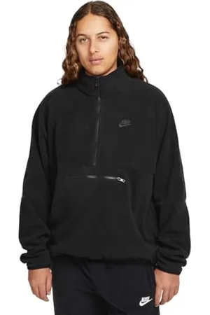 Nike DX0525-010 M NK CLUB+ PLR LS HZ TOP Jacket Homme BLACK/BLACK Taille XL