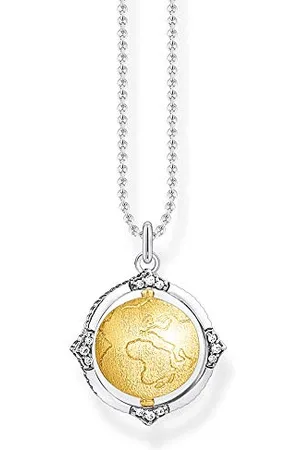 Thomas Sabo Collier vintage en argent sterling 925 avec globe terrestre 38 à 42 cm, 42 cm, Argent sterling, Sans objet