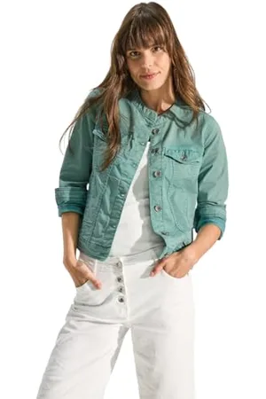 CECIL B212206 Veste en Jean, Vert Adriatique, Taille Unique Femmes, , Regular Women