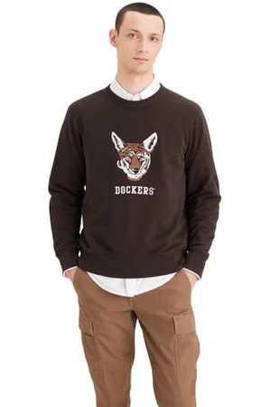 Dockers Original Crewneck Sweatshirt Homme Sweatshirts, Coyote Athletic Coffee Bean (Multi), M