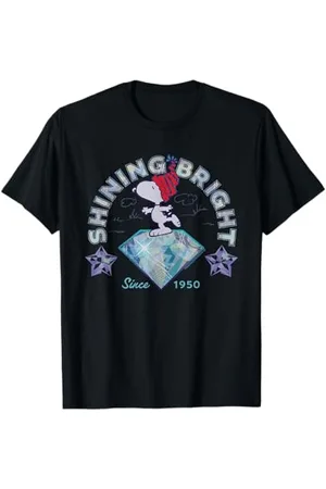 Peanuts Cadeaux de Noël Snoopy Shining Bright 1950 Classic Sparkle Années 90 T-Shirt