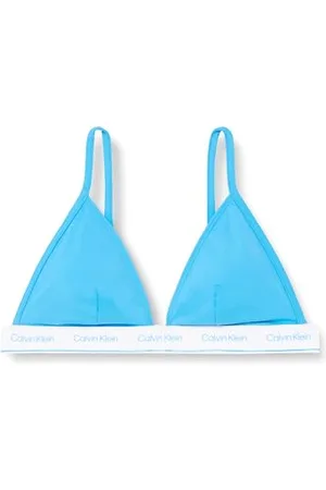 Calvin Klein Haut de Bikini Triangle Femme CK Meta Legacy sans Armatures, Bleu (Malibu Blue), XL