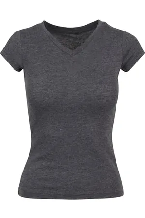 Build Your Brand Ladies Basic Tee T-Shirt Femme, Charcoal, M