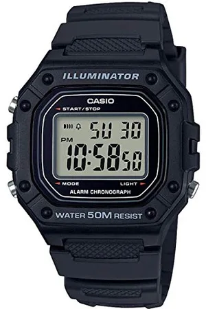 Casio Montre Quartz Unisexe 43.20mm avec Cadran LCD Digitale et Bracelet en Plastic/Resin Strap W-218H-1AVEF