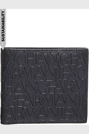 Armani Exchange Essential Ivan SLG, Logo All Over, Poche élégante et Fonctionnelle pour pièces de Monnaie Homme, , Taille Unique