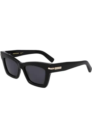Salvatore Ferragamo SF2031S Sunglasses, Black, 52 Unisex