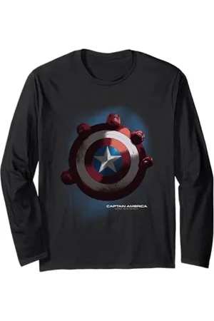 Marvel Captain America Red Hulk Grabbing Shield Manche Longue