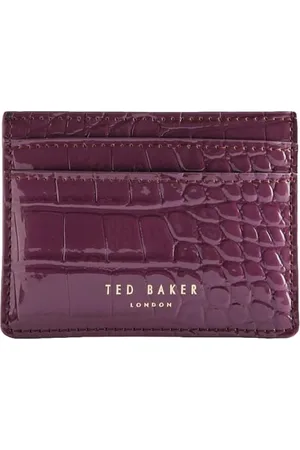 Ted Baker Coly-Imitation Croc Card Holder, Accessoire de Voyage-Portefeuille à Double pli Femme, , Taille Unique