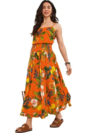 Joe Browns Bright Fruit Print Floral Tiered Co Ord Maxi Skirt Jupe, , 42 Femme