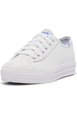 Keds Femme Triple Kick Core Sneaker Canvas Sneakers Basses, White, 35 EU Étroit