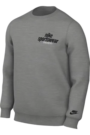 Nike Sportswear Club HJ2173-063 T-Shirt en Polaire à col Rond pour Homme Gris chiné/Noir Taille S
