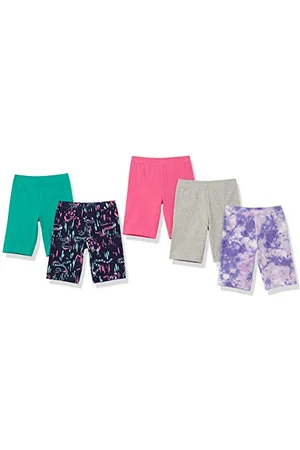 Amazon Shorts Cycliste Mi-Long (Déjà Spotted Zebra) Fille, Lot de 5, , 11-12 Ans