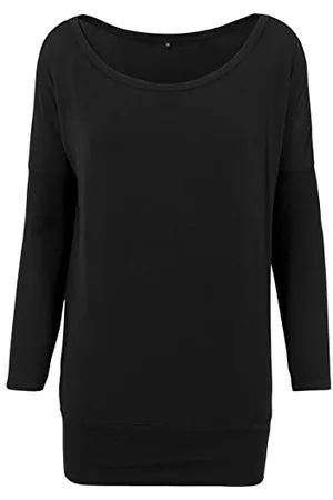 Build Your Brand Femme Ladies Viscose Longsleeve T-Shirt, , S EU