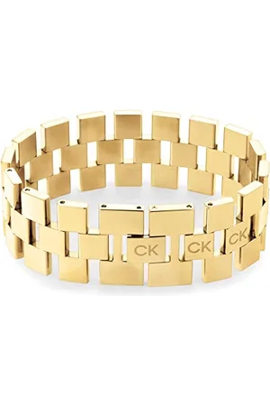 Calvin Klein Bracelet à Maillons pour Femme Collection GEOMETRIC en Or Jaune - 35000244