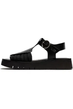 Fly London Femme SARF251FLY Sandal, Black, 39 EU