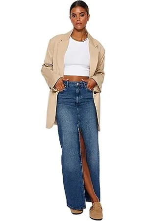 Trendyol Jupe Crayon en Jean, , 38 Femme