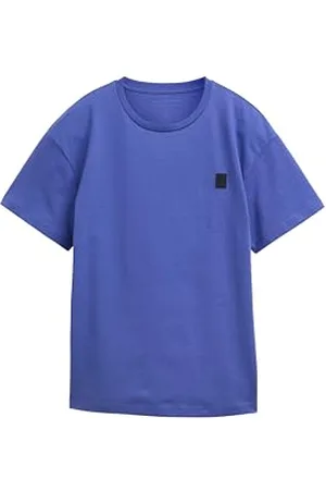 TOM TAILOR 1047023 T-Shirt, 37771-Bleu Ardoise, 140 Garçon