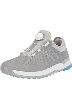 PUMA Homme Proadapt Alphacat Disque Chaussure de Golf, Taille Haute Silver Ibiza Blue, 44.5 EU