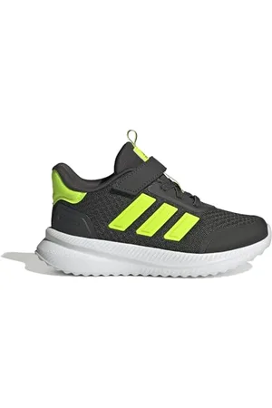 adidas X_PLR Hook and Loop Shoes Kids Chaussures de Course, Carbon/Lemon/Cloud White, 28.5 EU