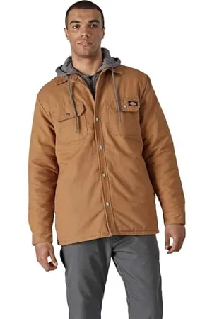 Dickies Homme, VESTE POLAIRE DUCK À CAPUCHE POUR HOMME STYLE DÉCONTRACTÉ, BRUN DUCK, XXL