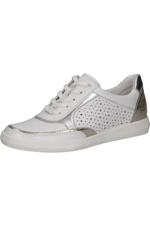 Caprice Femme Damen 9-23708-44 Basket, White/Silver, 38.5 EU
