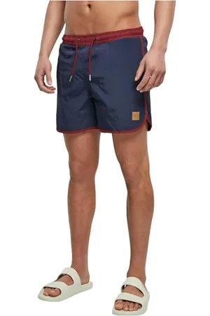 Urban classics Short de Bain rétro pour Homme, Bleu Marine, Streetwear, , XXL