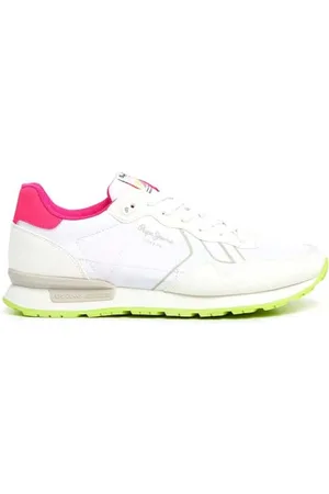 Pepe Jeans Brit Neon W, Baskets Femme, Blanc (Blanc), 5
