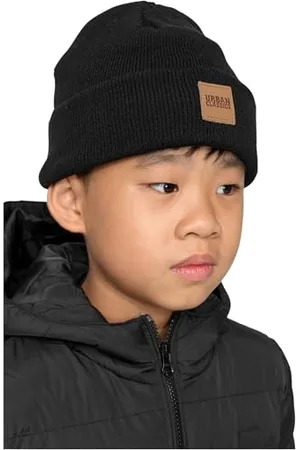Urban classics Uck626-logopatch Beanie Kids 2-Pack Bonnet, Noir et Gris, 110/116 Mixte Enfant