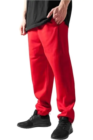 Urban classics Sweatpants, Pantalon De Sport coupe large Homme, (Red), M