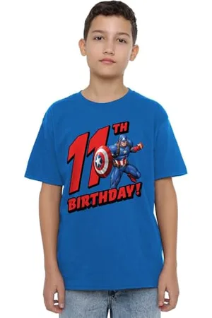 Marvel Mandarin creative ltd Birthday 11 Unisex Kids T Shirt, , 9-10 Ans Garçon